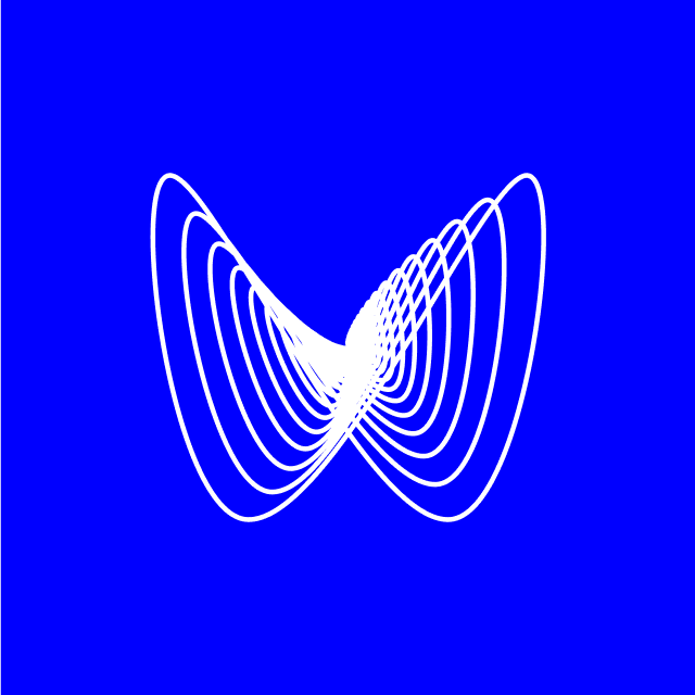 Yields butterfly brandmark, drawn as one unbroken outline